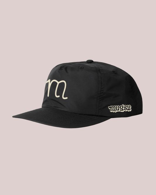Black Stitched Mugsy M Baker Hat